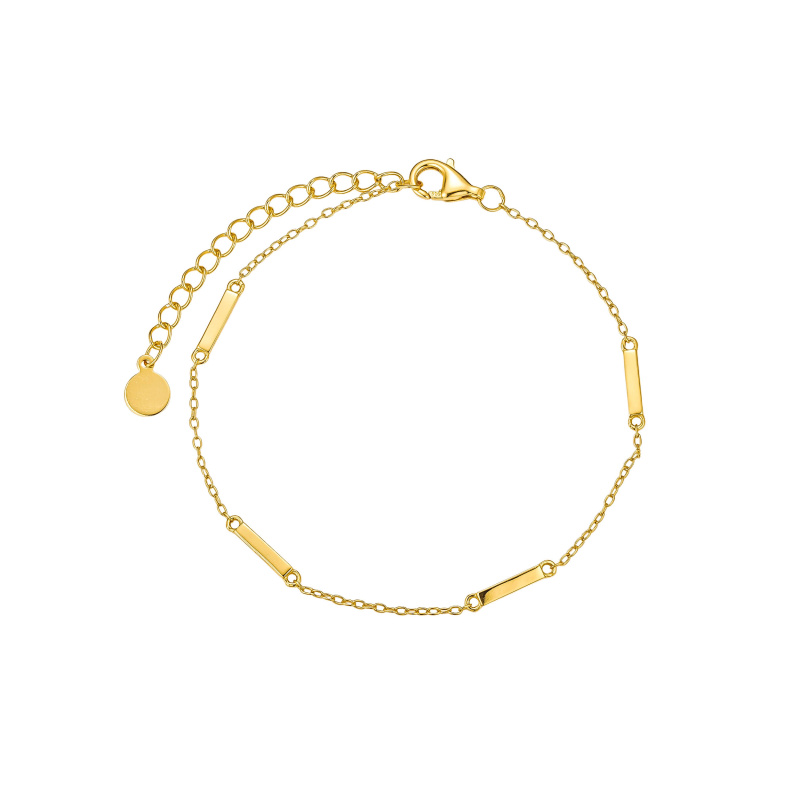 Olivie Stříbrný řetízkový náramek GOLD 8954