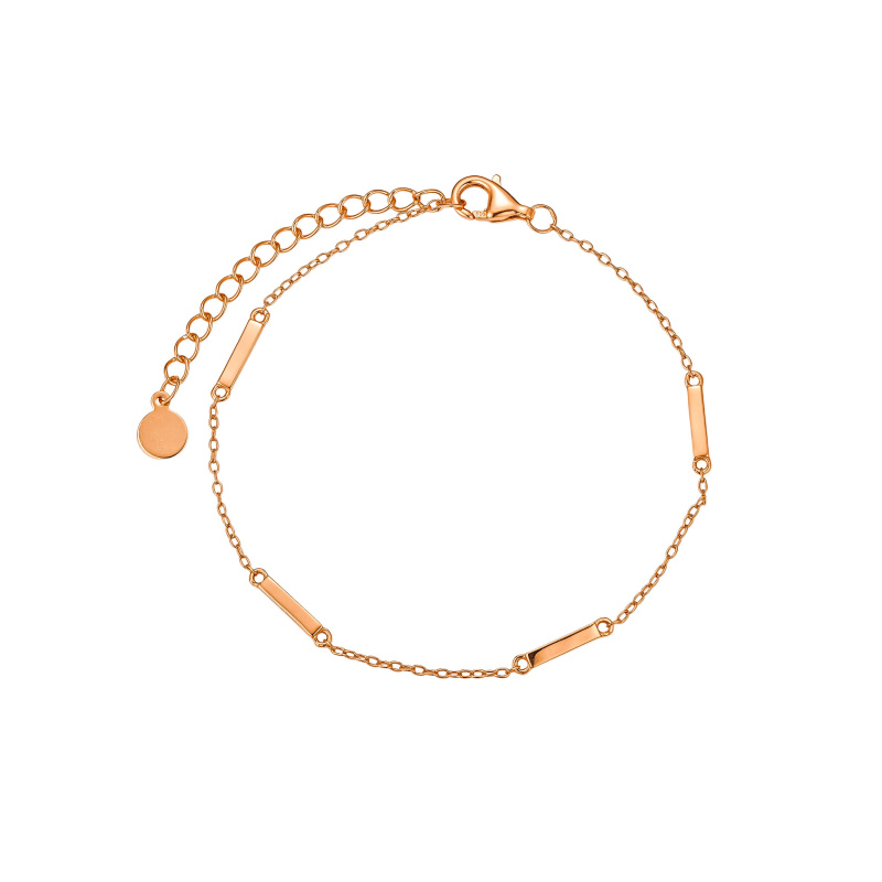 Olivie Stříbrný řetízkový náramek ROSE 8955