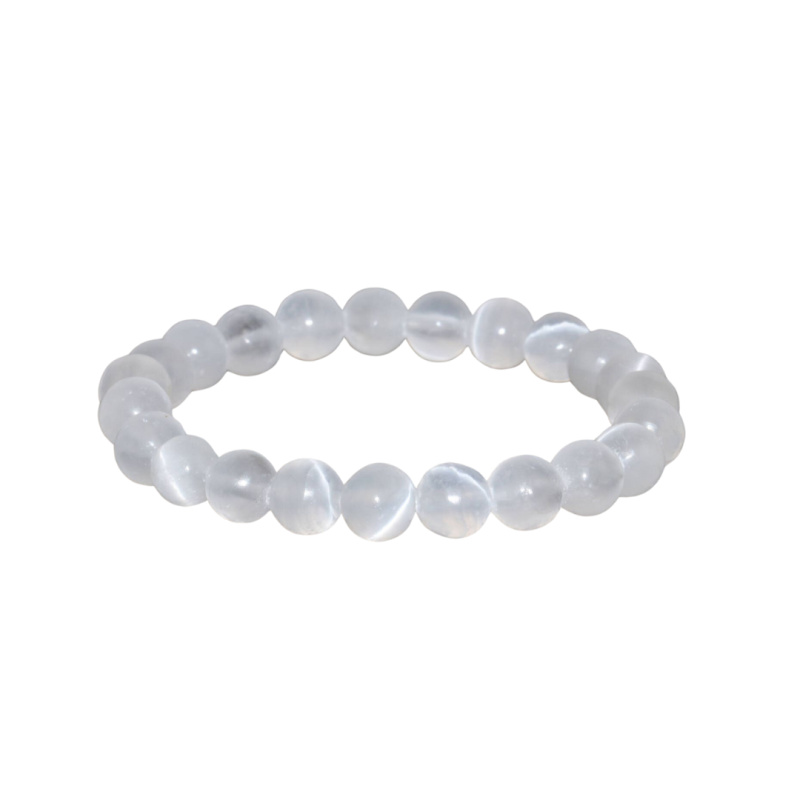 Olivie Náramek 8mm/16cm SELENIT 9162