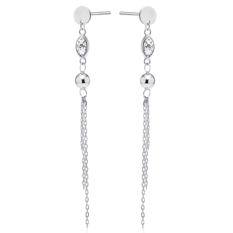 Olivie Dlouhé stříbrné náušnice 9207