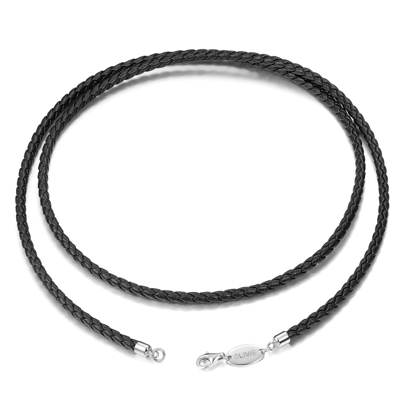 Olivie Kožená pletená šňůrka 55cm, tl.3 mm 6027