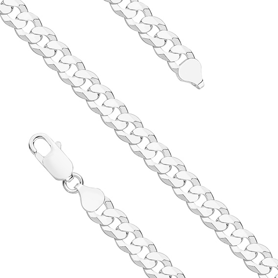 Olivie Stříbrný pánský 21cm náramek 7019