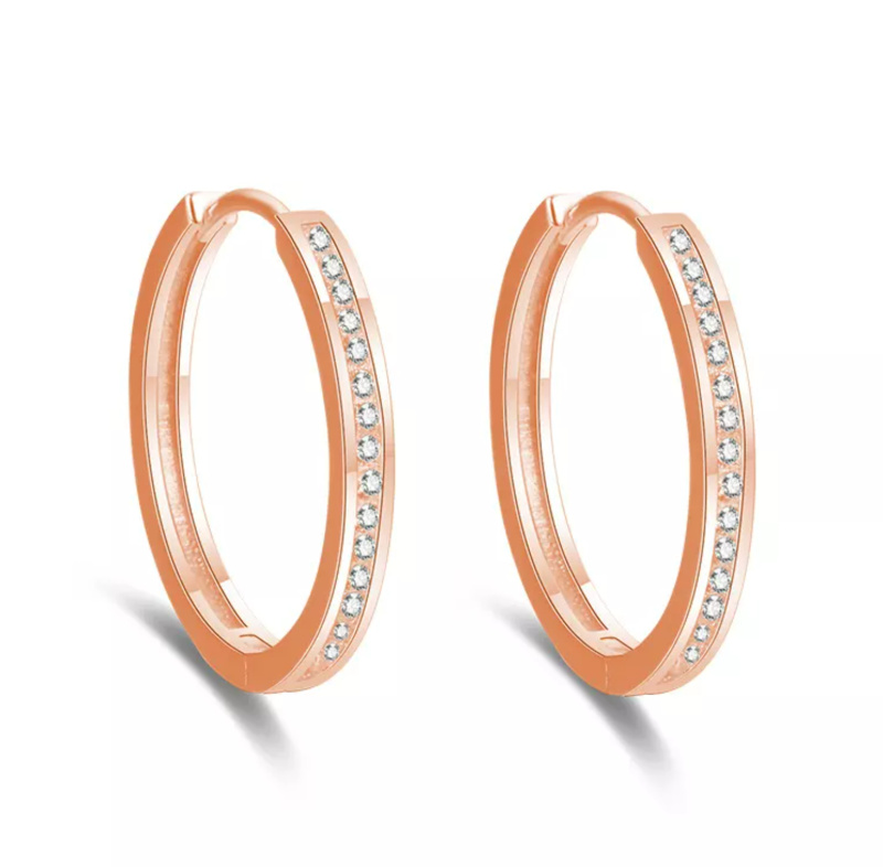 Olivie Stříbrné 3cm KRUHY ROSE 7048
