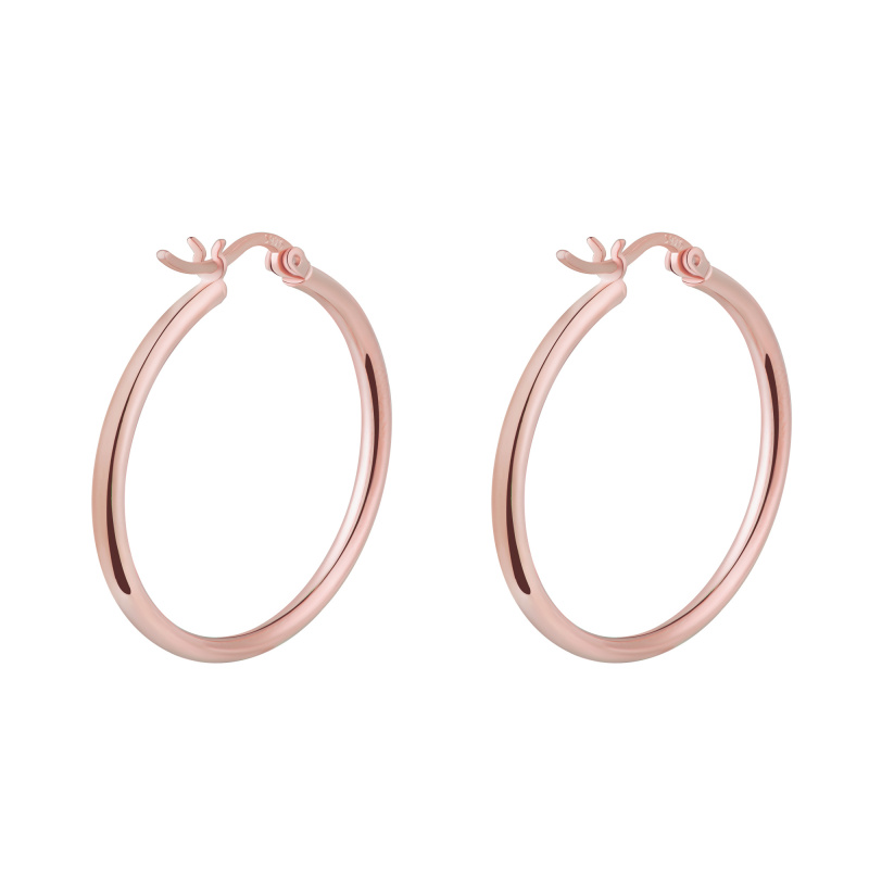 Olivie Stříbrné 3cm KRUHY ROSE 7070