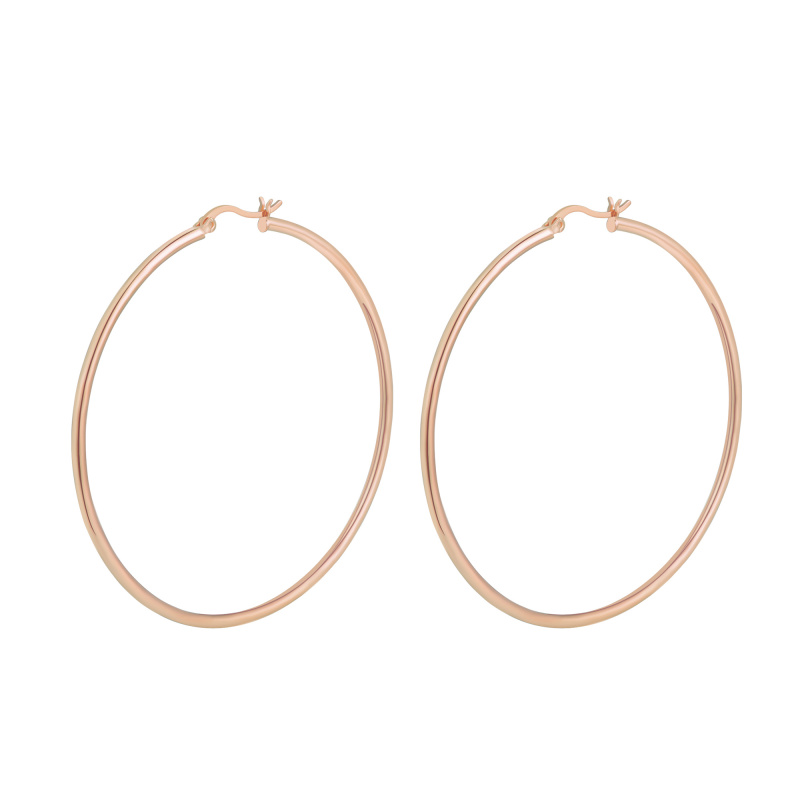 Olivie Stříbrné 5cm KRUHY ROSE 7076
