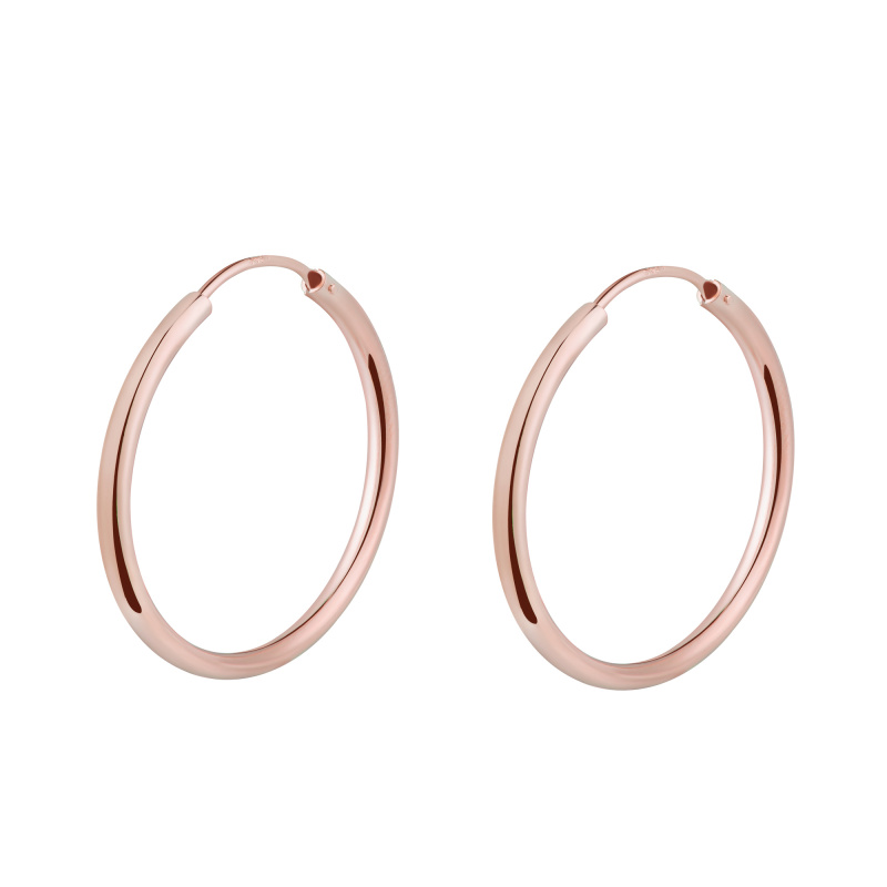 Olivie Stříbrné 3cm KRUHY ROSE 7085