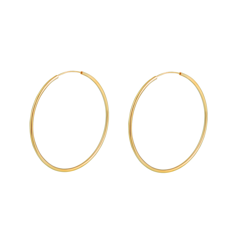Olivie Stříbrné 4cm KRUHY GOLD 7087