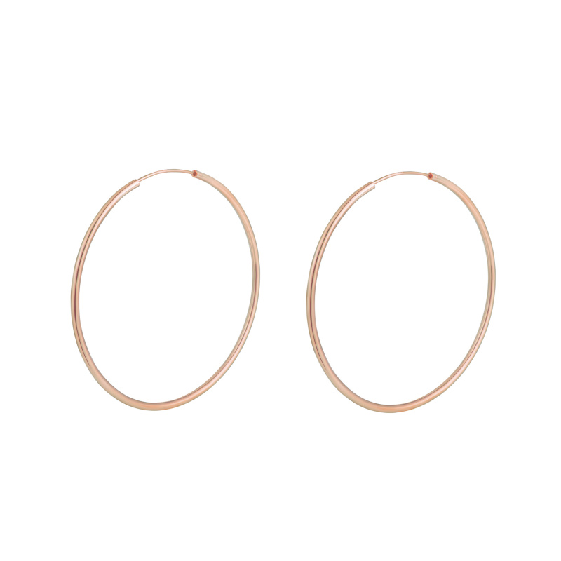 Olivie Stříbrné 4cm KRUHY ROSE 7088