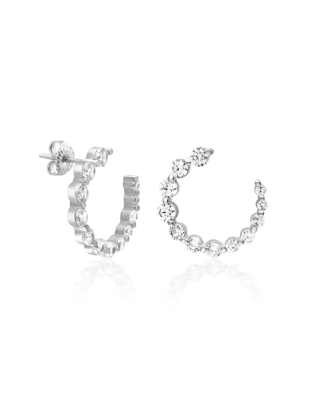 Olivie Stříbrné náušnice MOON 7234
