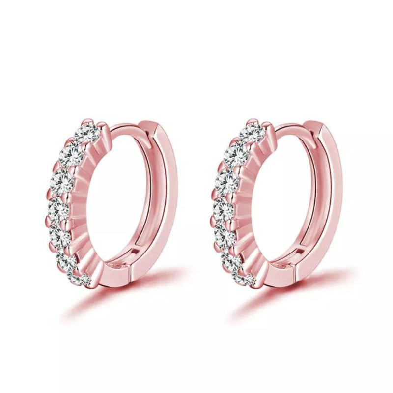 Olivie Stříbrné 14mm KRUHY ROSE 7272