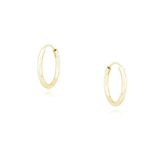 Olivie Stříbrné 12mm KROUŽKY GOLD 7309