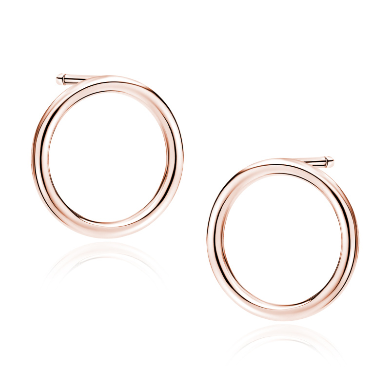 Olivie Stříbrné náušnice VELKÝ KRUH ROSE 7318