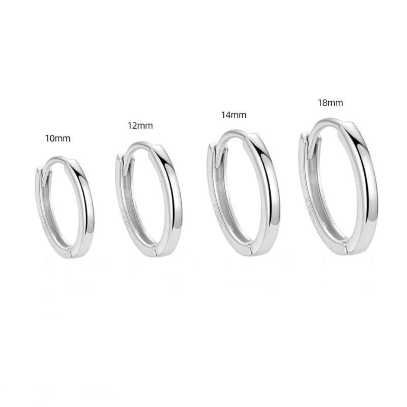 Olivie Stříbrné 14mm KROUŽKY 7791