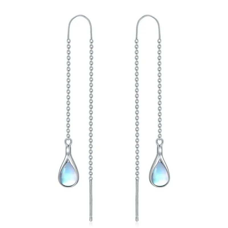 Olivie Stříbrné náušnice MĚSÍČNÍ KÁMEN 7834