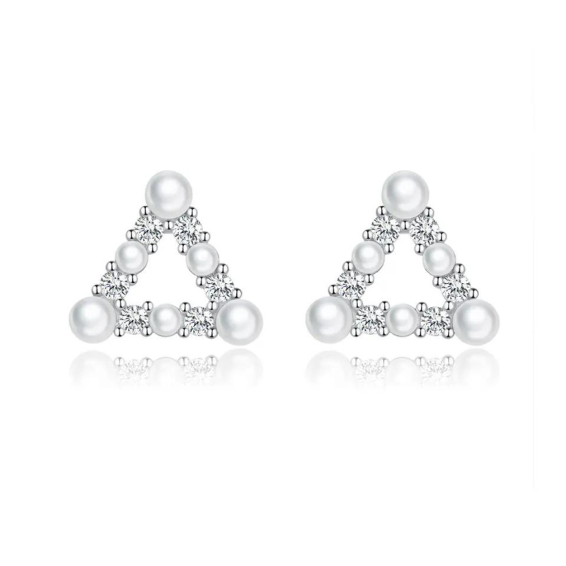 Olivie Stříbrné náušnice TROJÚHELNÍK 7887