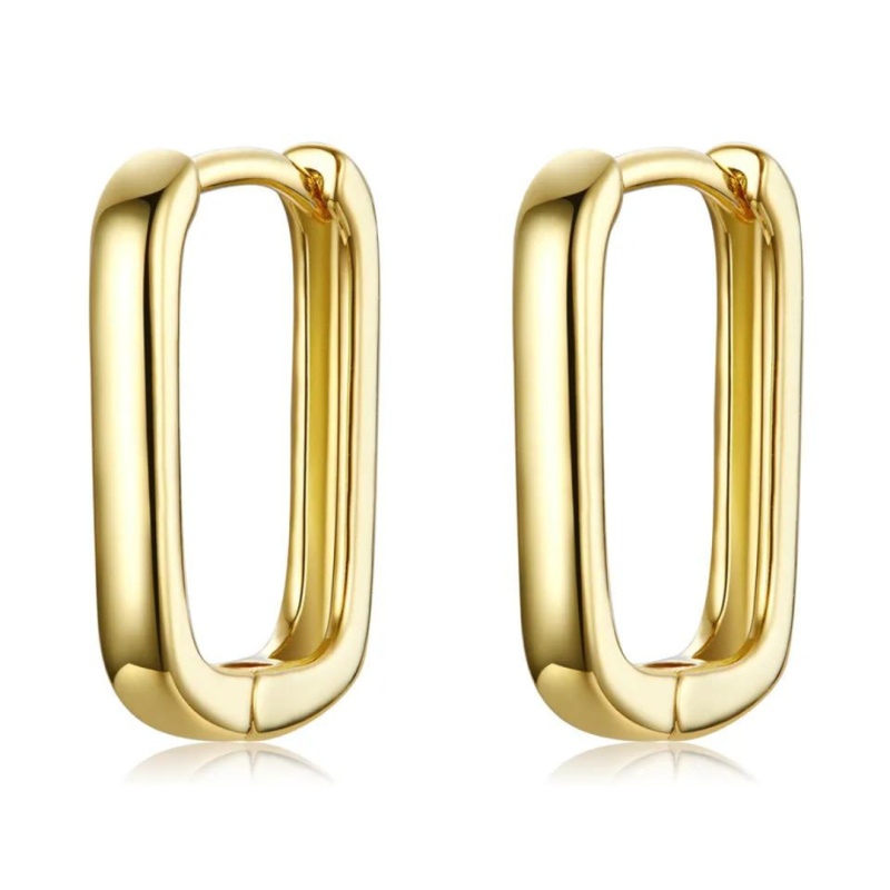 Olivie Stříbrné obdélníkové náušnice GOLD 7891
