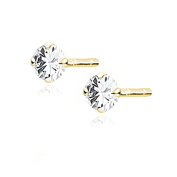 Olivie Stříbrné náušnice 3mm GOLD 7903