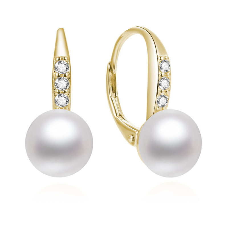 Olivie Stříbrné náušnice PERLA GOLD 7424