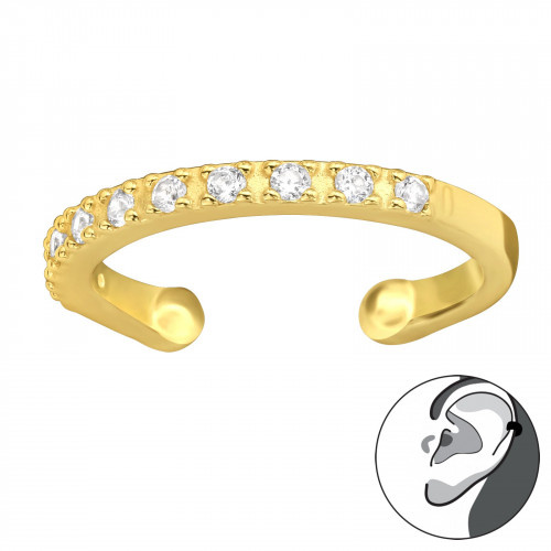 Olivie Stříbrná záušnice GOLD 7483
