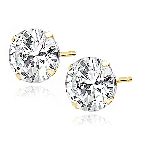 Olivie Stříbrné náušnice 10mm GOLD 7546