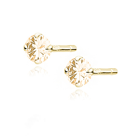 Olivie Stříbrné náušnice 3mm CHAMPAGNE 7558