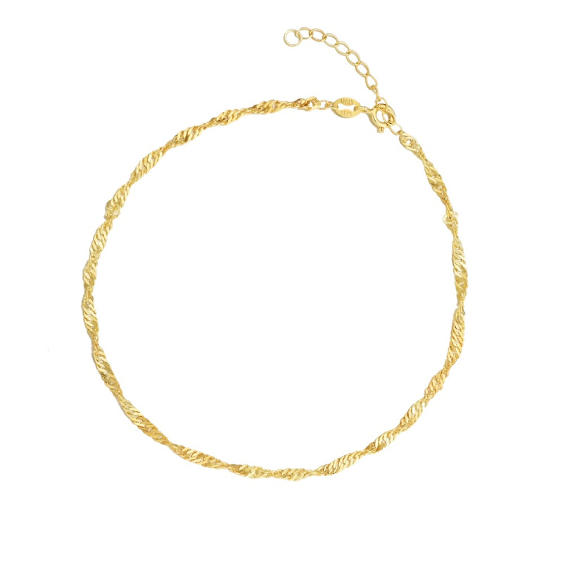 Olivie Stříbrný řetízek na nohu 23-26cm SINGAPORE GOLD 7639