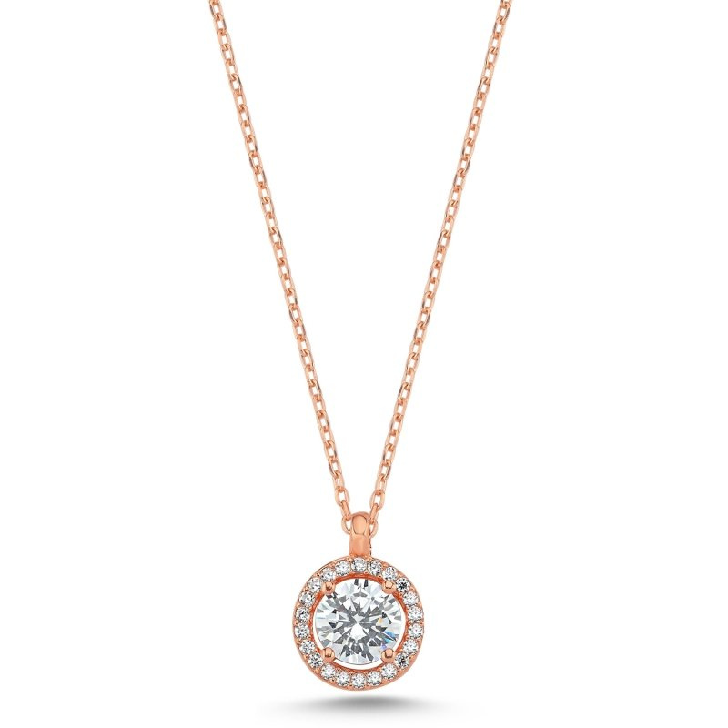 Olivie Stříbrný náhrdelník ZIRKON ROSE 7689
