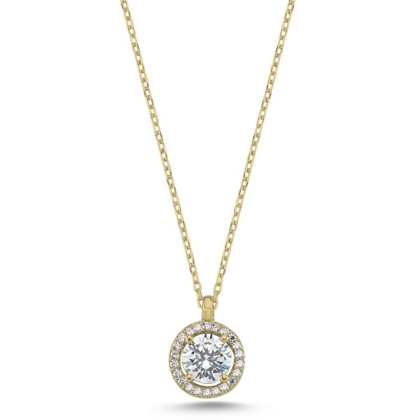 Olivie Stříbrný náhrdelník ZIRKON GOLD 7691