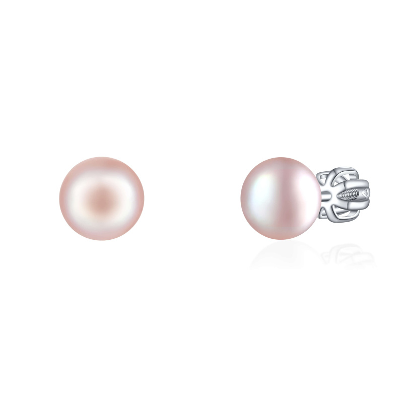 Olivie Stříbrné 7mm náušnice PERLY PINK 7985