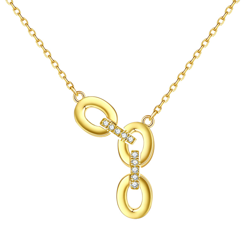 Olivie Stříbrný náhrdelník ŘETĚZ GOLD 7991