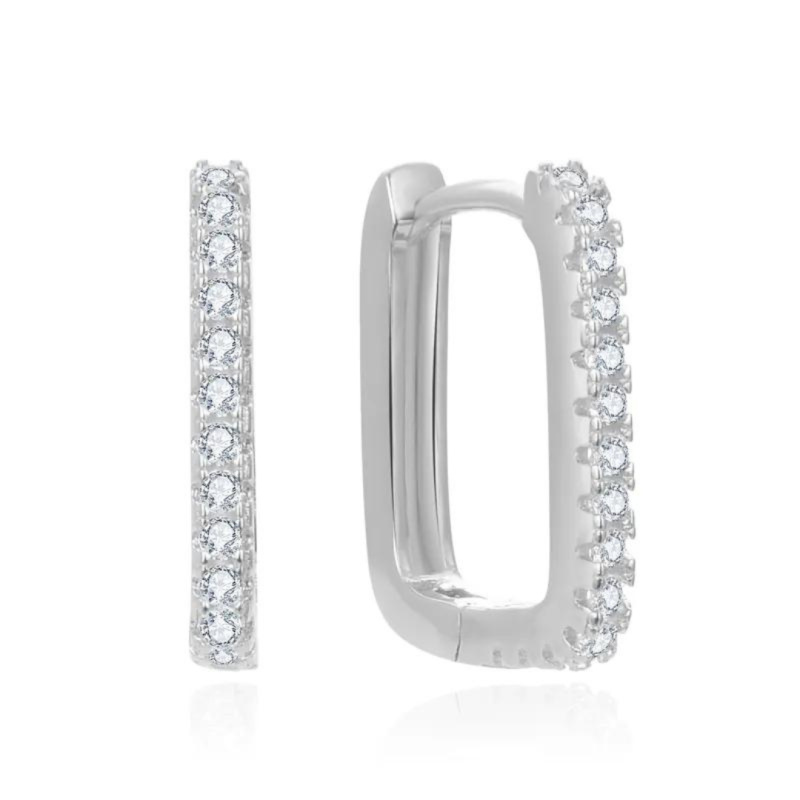 Olivie Stříbrné obdélníkové náušnice 8045