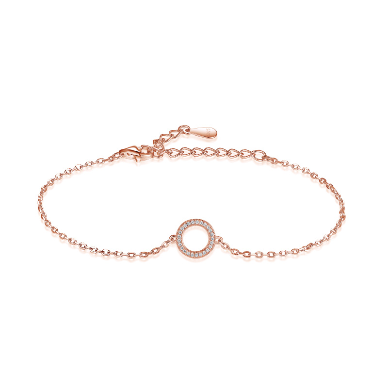 Olivie Stříbrný náramek KRUH ROSE 8059