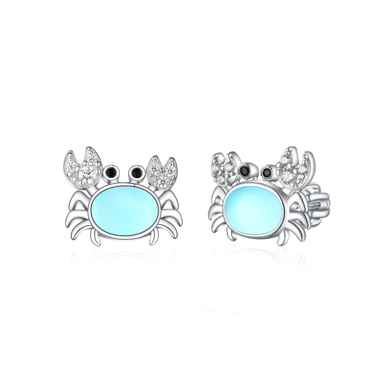 Olivie Stříbrné náušnice MĚSÍČNÍ KRAB 8145