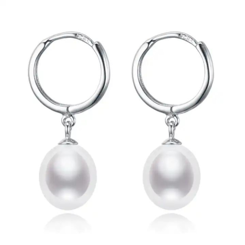 Olivie Perlové kroužkové náušnice KAPKA 8240