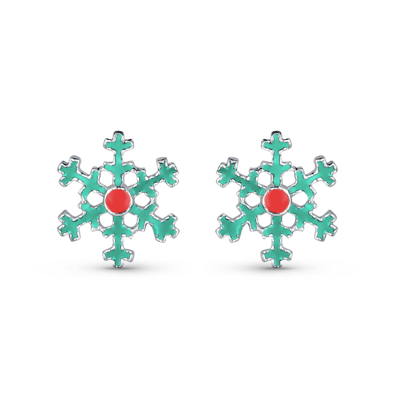 Olivie Stříbrné náušnice SNĚHOVÁ VLOČKA 8258