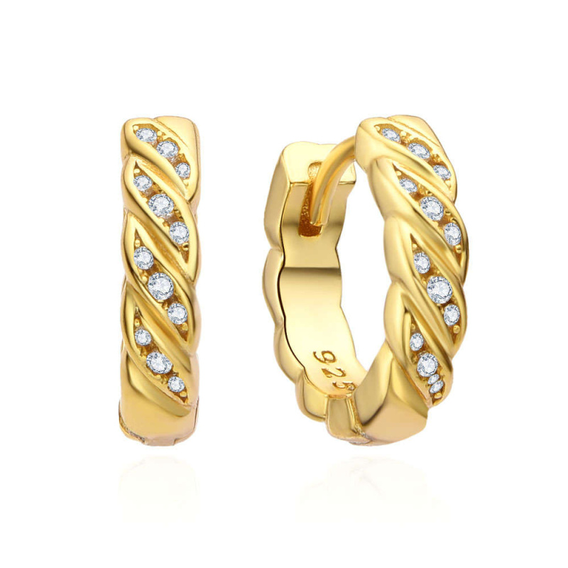 Olivie Stříbrné náušnice KRUHY GOLD 8313