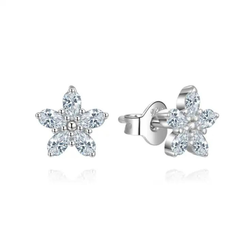 Olivie Stříbrné náušnice KVÍTEK 8333