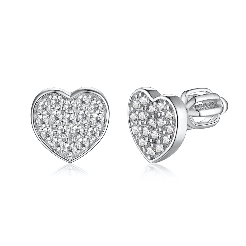 Olivie Stříbrné náušnice SRDÍČKO 8348