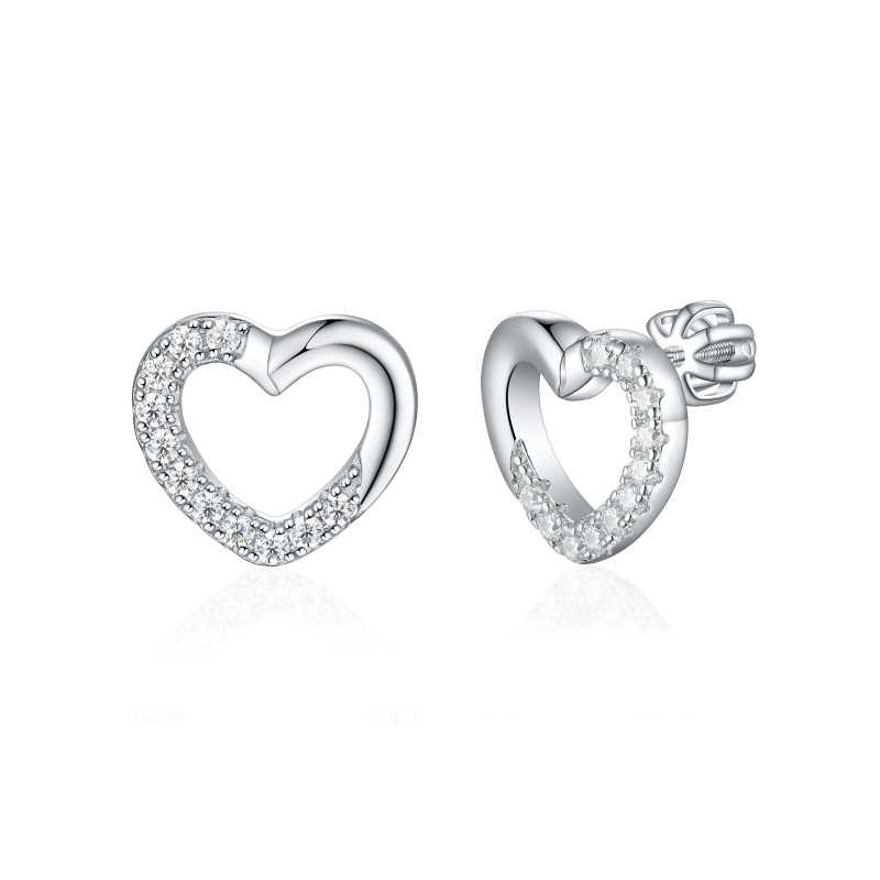 Olivie Stříbrné náušnice SRDÍČKO 8378