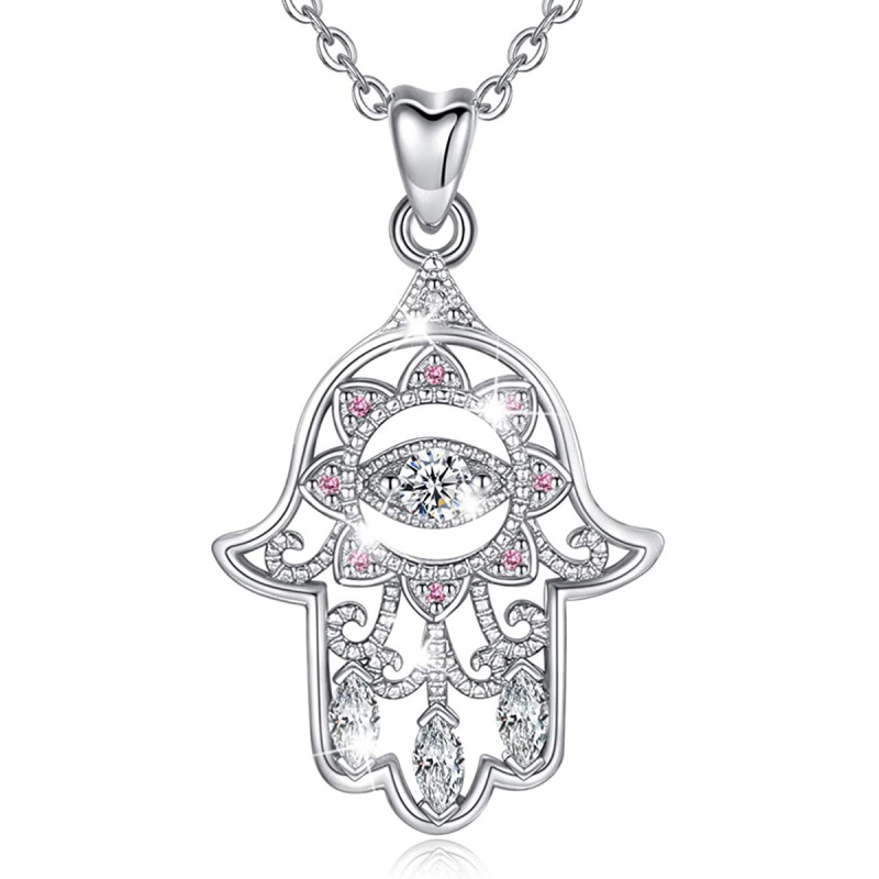 Olivie Stříbrný náhrdelník HAMSA 5598