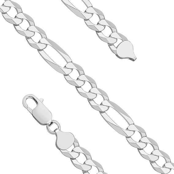 Olivie Stříbrný pánský 50cm náhrdelník FIGARO 5620