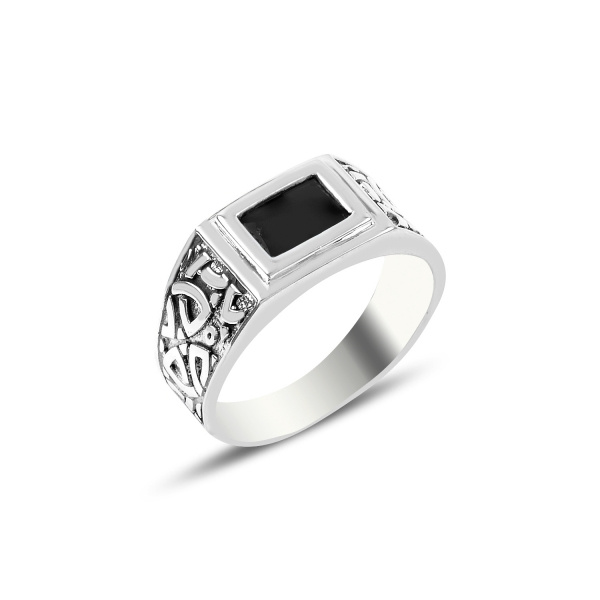 Olivie Pánský stříbrný prsten ONYX 5708 Velikost prstenů: 12 (EU: 68-70)