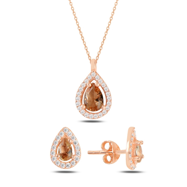 Olivie Stříbrná souprava ROSE SULTANIT 5731