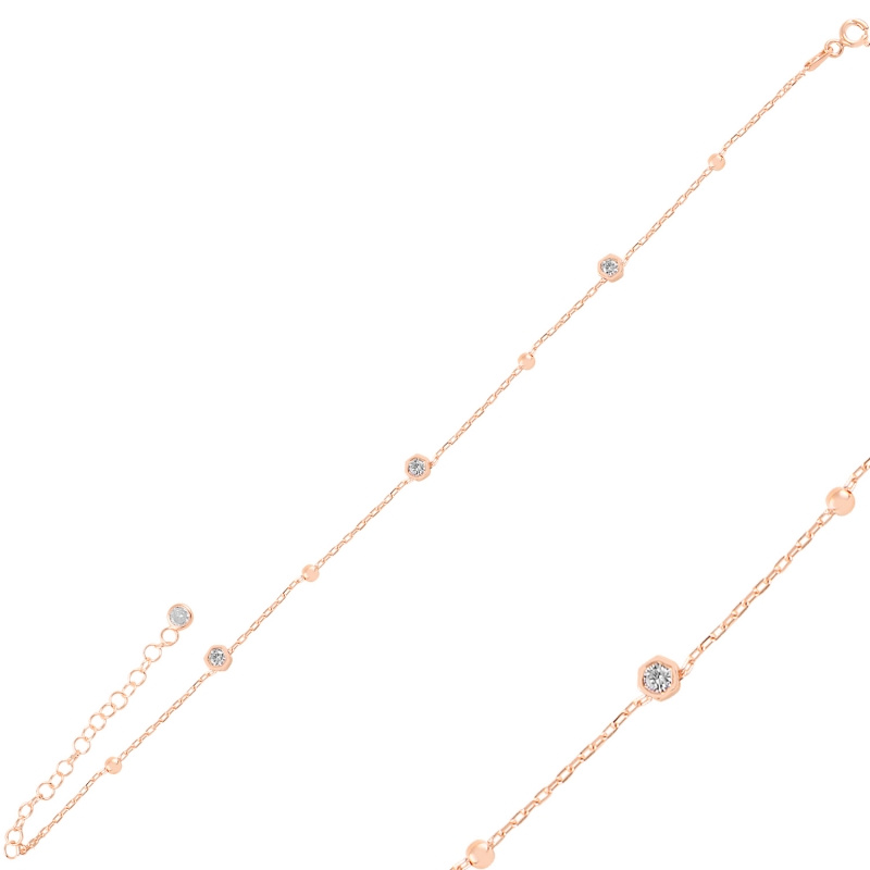Olivie Stříbrný řetízek na nohu ROSE 5808