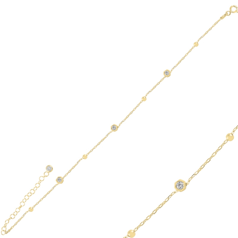 Olivie Stříbrný řetízek na nohu GOLD 5809