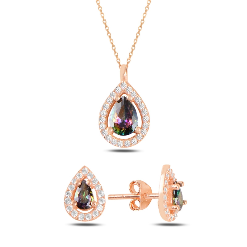 Olivie Stříbrná souprava MYSTIC TOPAZ ROSE 5731