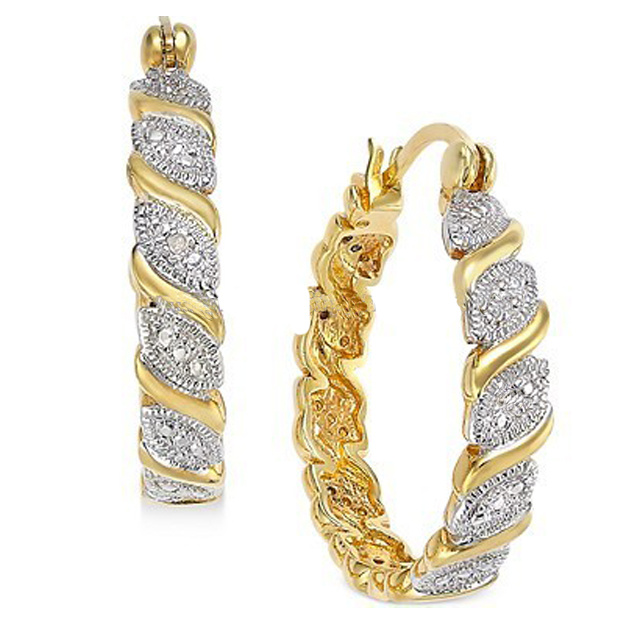 Olivie *PREMIUM* Stříbrné náušnice GOLD 1058