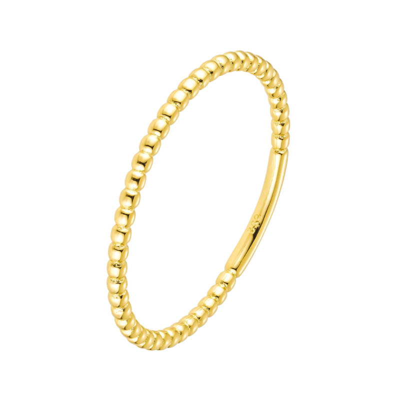 Olivie Stříbrný kuličkový prstýnek GOLD 8818 Velikost prstenů: 8 (EU: 57-58)