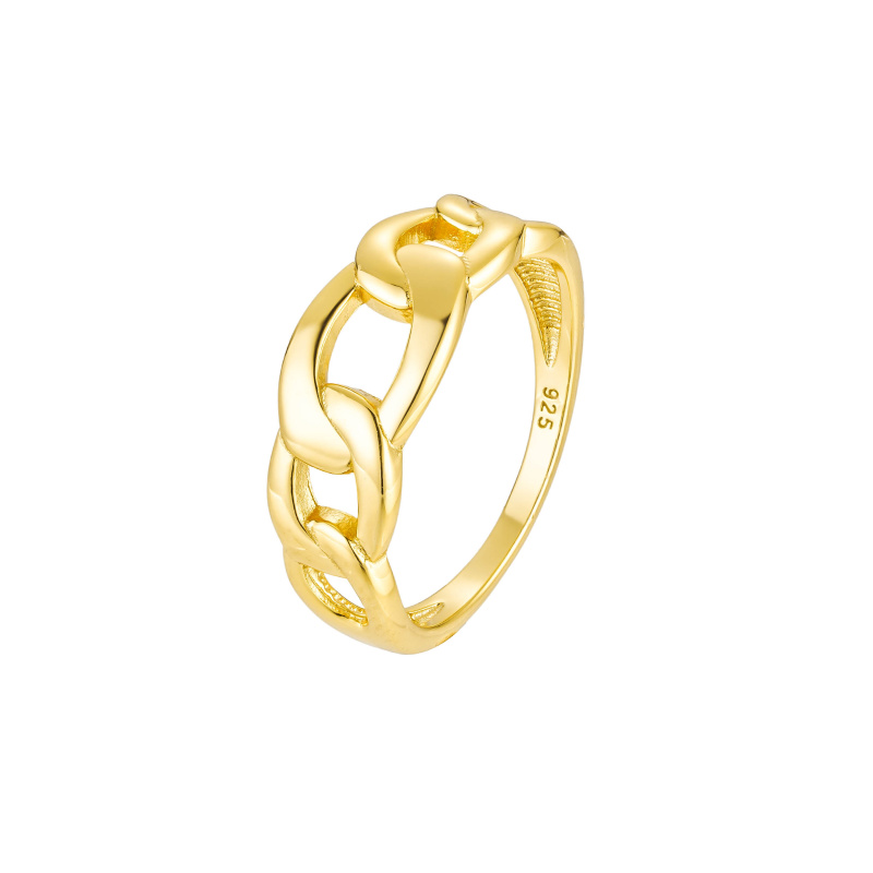 Olivie Stříbrný prsten ŘETĚZ GOLD 8845 Velikost prstenů: 8 (EU: 57-58)