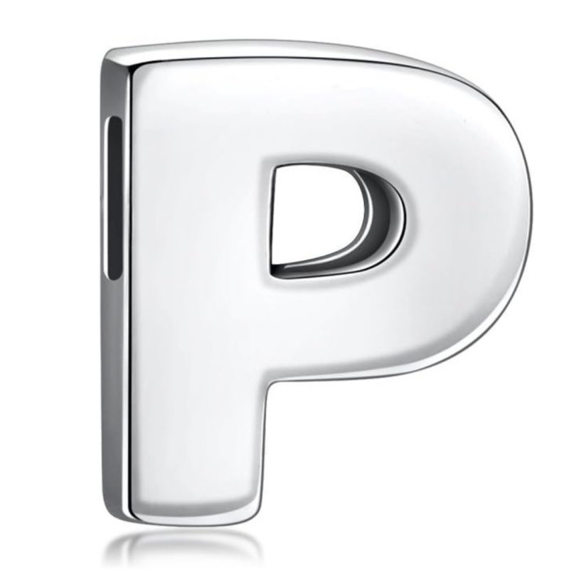 Olivie Navlékací stříbrný přívěsek PÍSMENO 6666 Písmeno/motiv: P